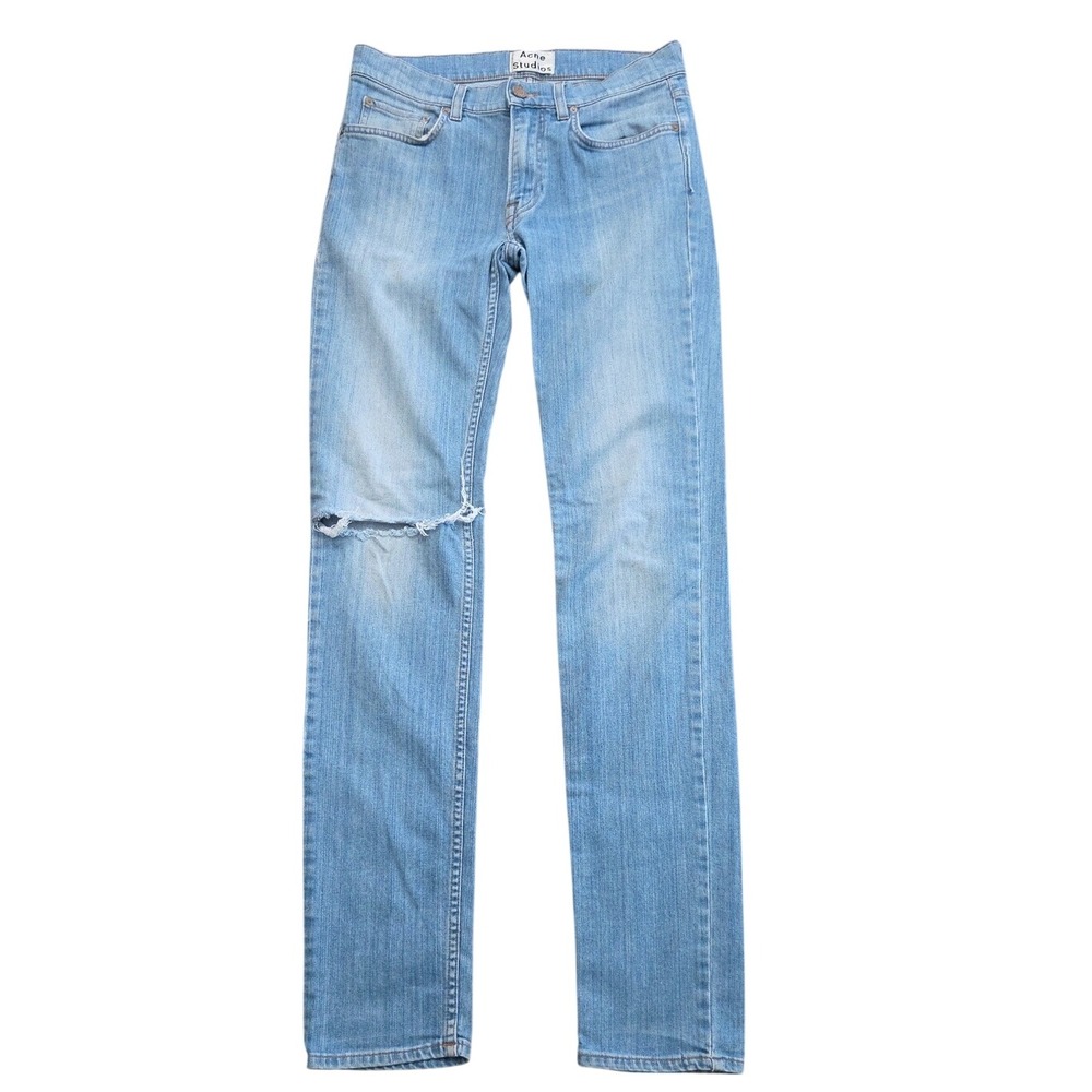 Acne Studios Ace Men's Thigh Distress Preppy Luxury Heritage Vintage Wash 30x34